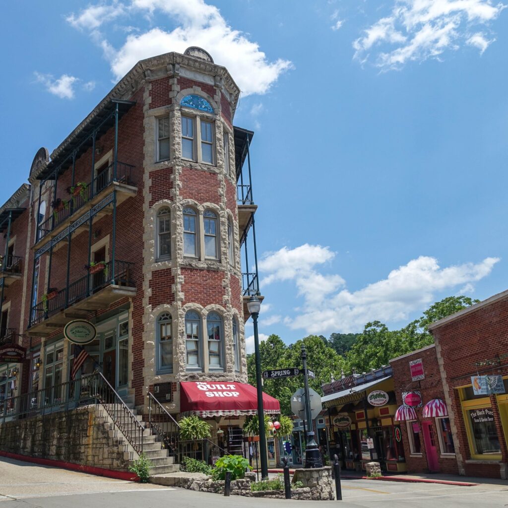 Downtown Eureka Springs Arkansas near Ozark View RV Park