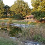 Lakeside gazebo near Ozark View RV Park in the Ozarks