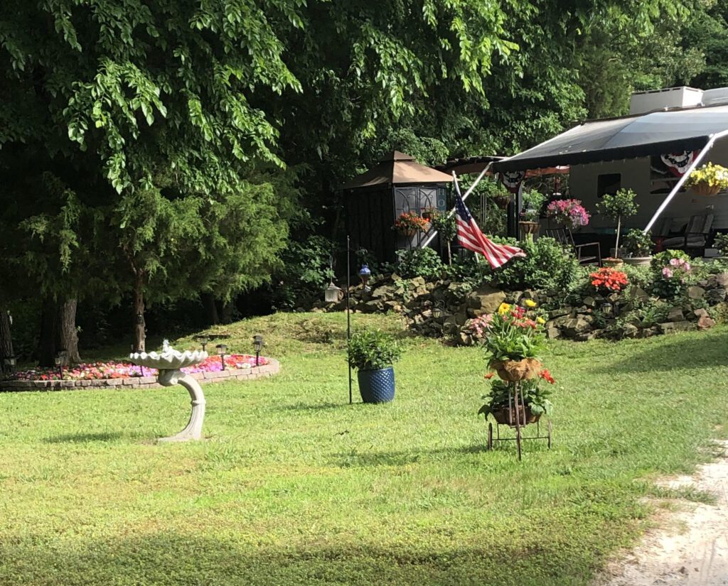 Beautiful Ozark Mountain scenery at Ozark View RV Park