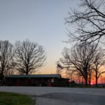 Sunset over Ozark View RV Park in the Ozark Mountains